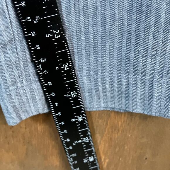 Banana Republic Mens Pants Blue Pinstripe Slim Tapered Fit Stretch 32x30 - Picture 8 of 11